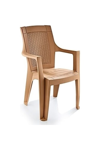 Buyukarısoy Elegance Rattan Efektli 4 6 Adet Plastik Sandalye Balkon Bahçe