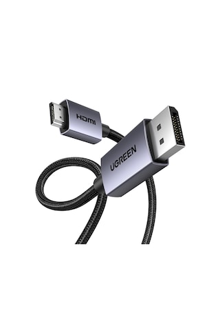 Ugreen 4k 1080p 120hz Displayport 1.2 To Hdmı 1.4 Örgülü Kablo, 1m, 35840