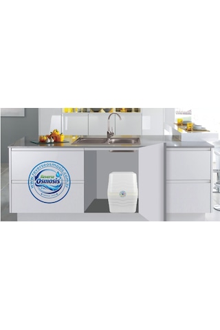 Reverse Osmosis Tezgah Altı Su Arıtma Cihazı Eco Model Kapsül Filtreli Reverse Osmosis Su Arıtma Cihazı Beyaz