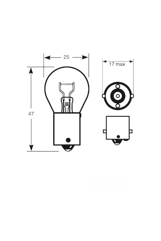 Super Stop Ve Sinyal Ampülü P21w 93 Tek Duy Standart Günışık - 12v-1722