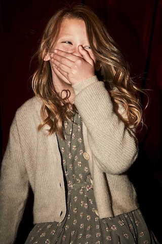 Kız Çocuk Triko Düğmeli Hırka Susam Susam