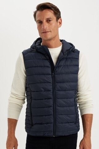 Defacto Erkek Hafif İnce Şişme Yelek Su İtici Slim Fit Dar Kesim Kapüşonlu Fermuarlı Cepli Mevsimlik N4652AZ24AUNV175