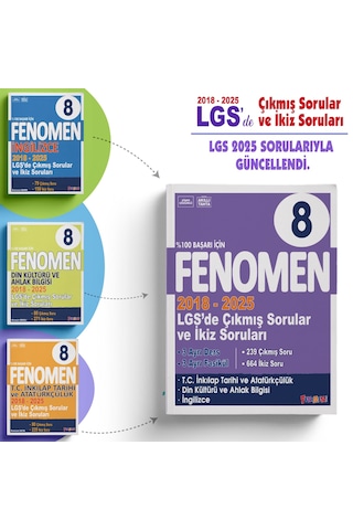 Fenomen Sözel Lgs 2018-2025 Çıkmış Sorular Ve İkiz Sorular Anla Kazan Deneme