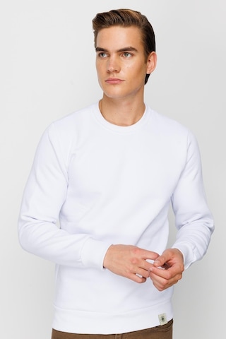 Igs İgs Erkek Beyaz Standart Bisiklet Yaka Sweatshirt Beyaz