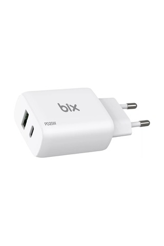 Bix ZH-2U41T Çift Portlu USB Type-C 25W PD Hızlı Şarj Adaptörü