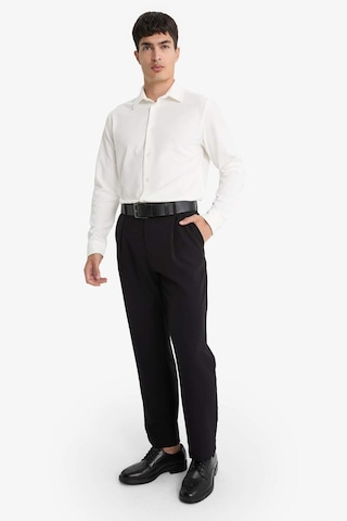 Defacto Slim Fit Dar Kesim Polo Yaka Penye Uzun Kollu Gömlek E9061ax25auwt32 Beyaz