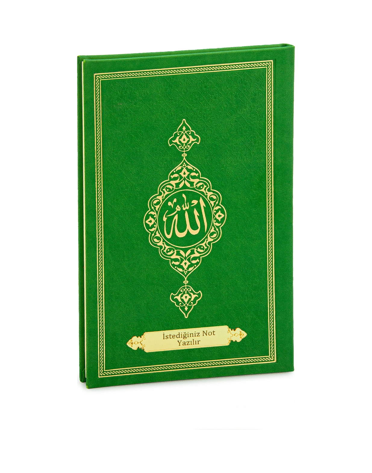 İsme Özel Termo Deri Ciltli Yasin Kitabı, 77 Sayfa Mevlüt Hediyelik Yasin Orta Boy - Yeşil