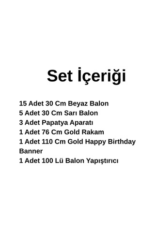 2 Yaş Papatya Temalı Beyaz Sarı Papatya Balon Gold Rakam Gold Banner Doğum Günü Seti Çok Renkli