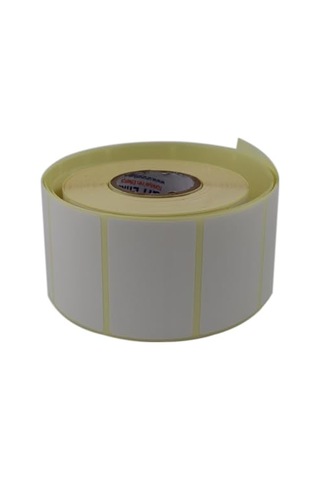 Kuşe Etiket 60mm X 40mm Ruloda 1000 Adet 40mm Kuka Çapında Baskısız Barkod Yazıcı Etiketi 10
