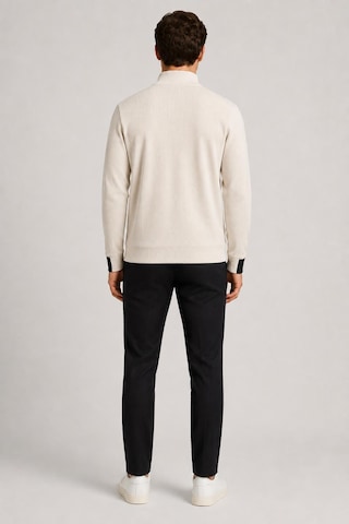 Alexandergardi Cep Detaylı Fermuarlı Dik Yaka Sweatshirt Taş