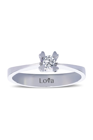 Lova G Renk 0,12 Karat Pırlanta Tektaş Yüzük - 1010041