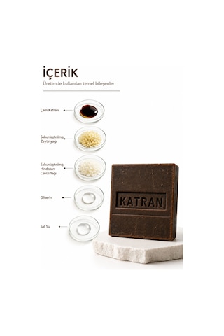 Çam Katranı Sabunu 120 G Zeytinyağlı Gliserinli Katı Sabun