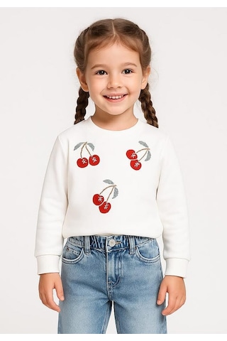 Xo Kids Kız Çocuk Sweatşirt 1-5 Yaş 36079 Beyaz