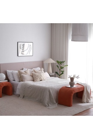 Nu Bench Puf Nar Çiçeği