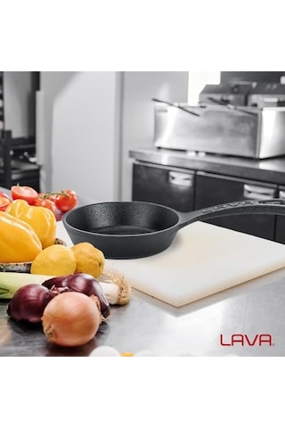 Döküm Mini Yuvarlak Saplı Çap 12 Tava Açık Bakır
