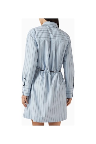 3.1 Phillip Lim Kemerli Rahat Kesim Gömlek Elbise Mavi