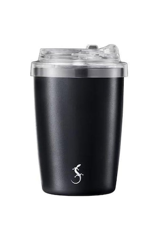 Lurch - "coffee-to-go" 300 Ml Mat Siyah, Paslanmaz Çelik Termos - Çift Cidarlı - 270983 Beyaz