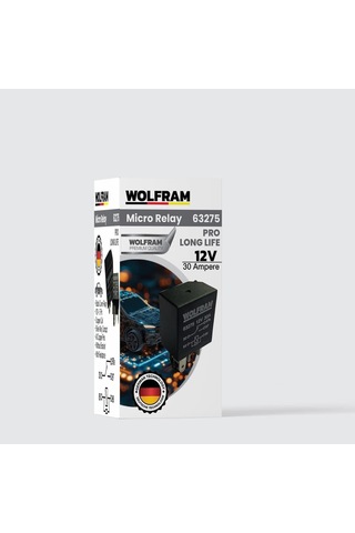 Röle Çift Platinli Siyah 5 Uçlu Mikro Yeni Model Pro - Wolfram 63275
