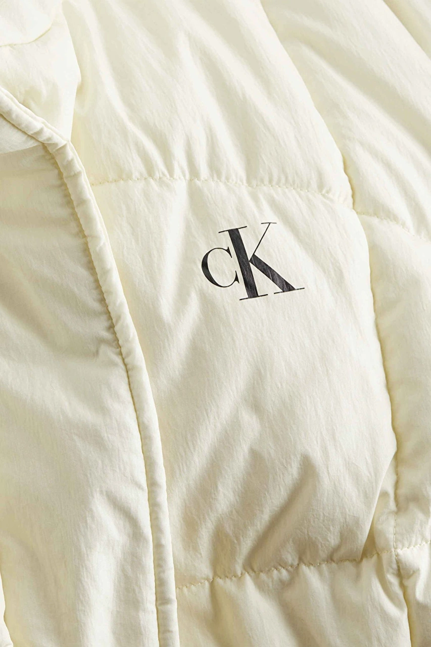 Calvin Klein Kadın Şişme Mont Beyaz
