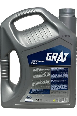 Grat Pro 5W-40 Tam Sentetik Motor Yağı 5 L