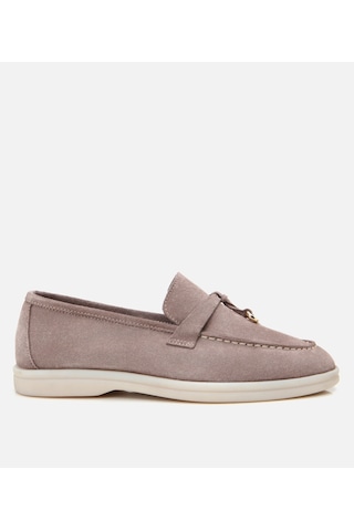 Hotiç Kadın Süet Deri Vizon Klasik Loafer 01ayh308760a450 Vizon-taupe Vizon