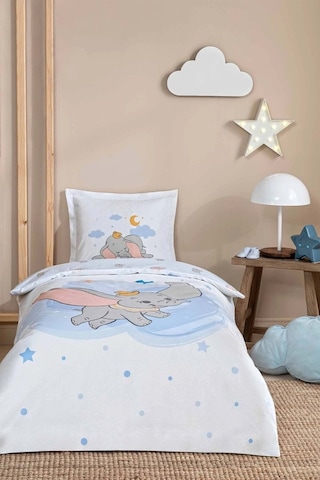 Özdilek Ranforce Lisanslı Bebek Beşik Nevresim Takımı-dumbo Dream Mavi