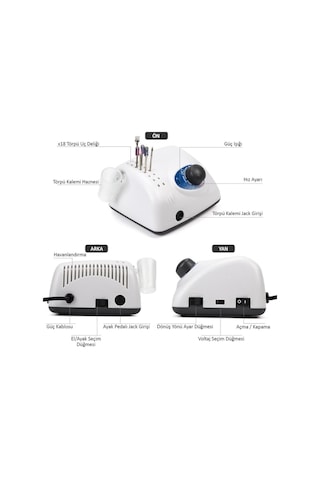 210 Max Mikromotor Tırnak Törpü Makinesi 35000Rpm