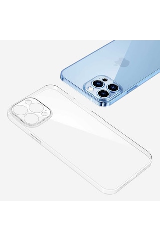 Apple Uyumlu iPhone 13 Pro Kılıf Şeffaf Sert Pc Zore Vayt Kapak