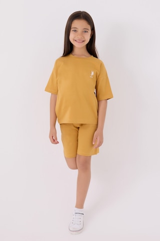 U.S. Polo Assn. Kız Çocuk Sarı Bermuda Takım Us1848-c-v38 Sarı