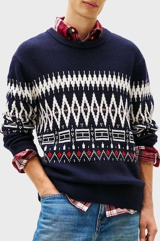 Tommy Hilfiger Erkek Kazak Mw0mw40844 0a4 Lacivert-beyaz Lacivert-beyaz