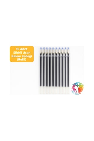 Sihirli Uçan Kalem İçi 10'lu Yaz-sil Refill Uç Oluklu Yazı Kitabı Yedek Mürekkep