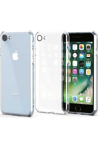 Apple Uyumlu iPhone Se 2020 Kılıf Lens Kamera Korumalı Şeffaf Kapak