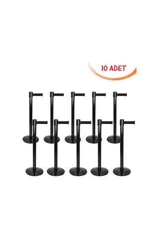 Şerit Bariyer En Ucuz Yönlendirme Bariyeri Ayaklı Güvenlik Şerit Bariyer - Elektrostatik Boyalı 10 Adet