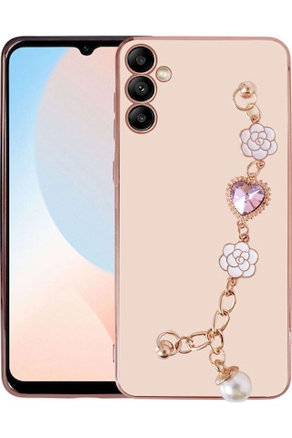 Galaxy A24 Kılıf El Tutamaçlı Kamera Korumalı Zore Taka Silikon Kapak Pembe