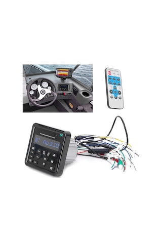 Dijital Medya Oynatıcı, Usb Bluetooth Su Geçirmez Çok Fonksiyonlu Araç Ses Alıcıları Otomobil İçin Deniz Stereo Tekne Radyo Sistemi Yat Salon Araba Atv Banyo