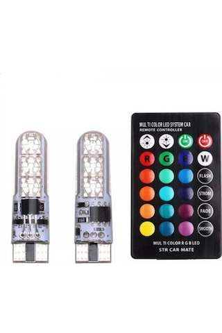 Kumandalı Led Park Ampül Dipsiz T10 12v