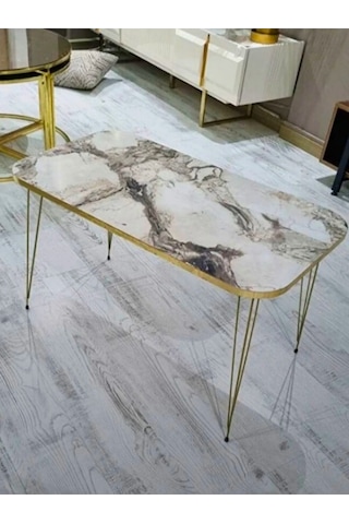 Firkete Tel Sehpa Ayağı (Altın Sarısı - 50 cm - 4 Adet)