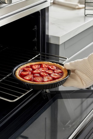 30 Cm Sağlıklı Emaye Kaplamalı Kek Turta Tart Kalıbı Siyah Çok Renkli