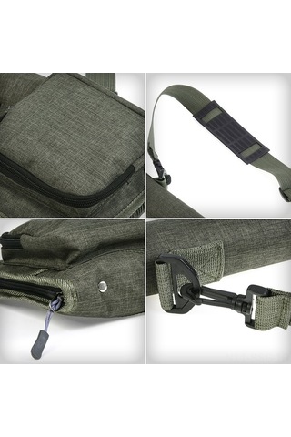 Pazly Yüksek Kaliteli Ayarlanabilir Omuz Askılı Fly Olta Çantası - 81cm, Dayanıklı Kanvas Malzeme