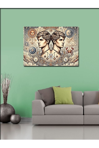 Kanvas Tablo İkizler Burcu Deseni 100cmx140cm