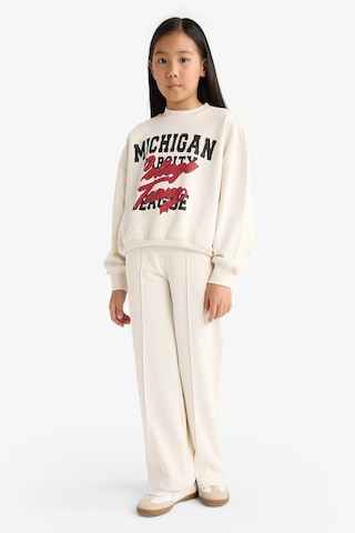 Defacto Kız Çocuk 2li Takım Baskılı Sweatshirt Eşofman Altı F2564a825auer238 Ekru