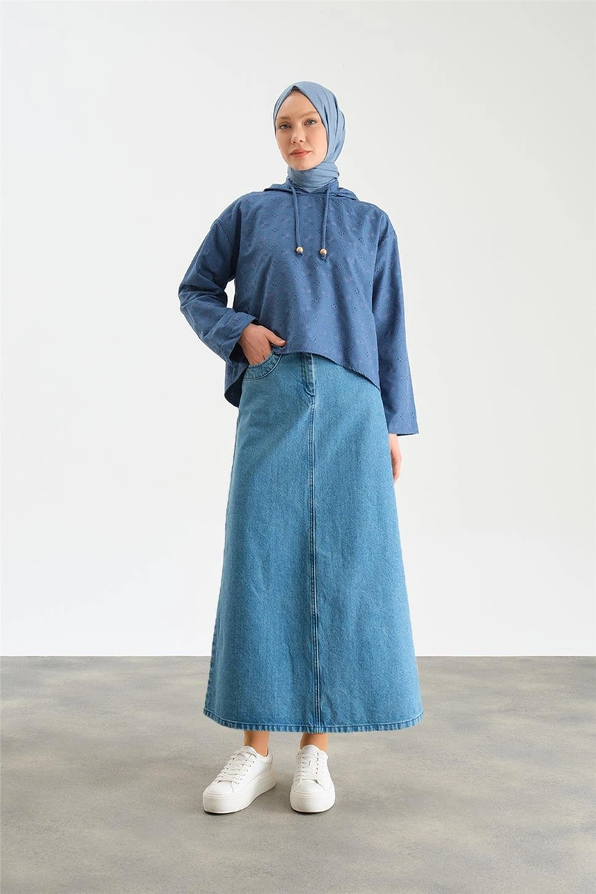 Armine Brode Sweat 23y3139 İndigo Mavi