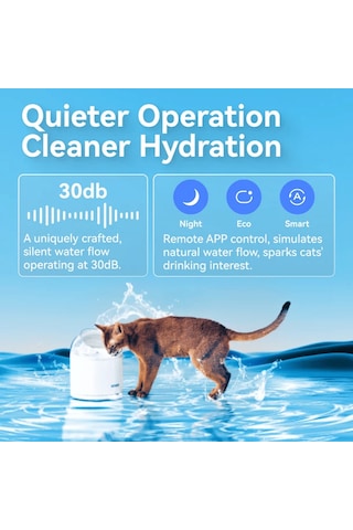Catlink Pure 2 Uv Akıllı Su Pınarı - 2.6 Lt Ultra Filtreli, Sessiz Pompa, Wi-fi Kontrollü