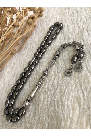 Hematit Taşlı Beyzi Kesim Doğal Tesbih