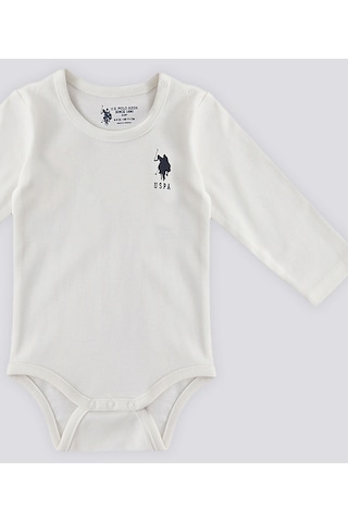 U.S. Polo Assn. U.s. Polo Assn Krem Uzun Kol Bebek Body Zıbın 5274-41633 Krem