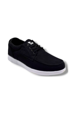 Dakırs 023-26 Keten Anatomik Casual Bağcıklı Erkek Ayakkabı Siyah
