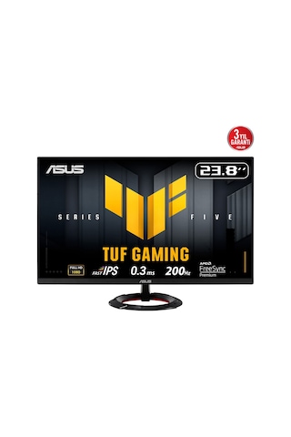 Asus Tuf Gamıng Vg249q5r 23,8&quot 0.3ms, 200hz, Full Hd, Dp, 2xhdmı, Hoparlör, Fast Ips Led, Elmb Sync Premium, Gamıng Monitör