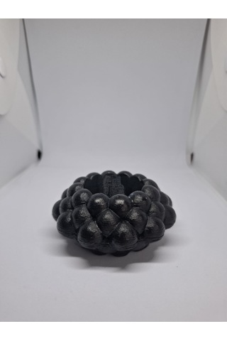 İkili Bubble Tealight Mumluk Siyah