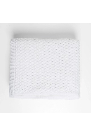 Novah Triko Çift Kişilik Battaniye Beyaz 200x220 Cm Diğer