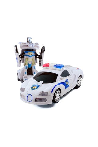 Ap-44 Dönüşen Robot Olan Oyuncak Polis Arabası Çarp Ve Devam Et